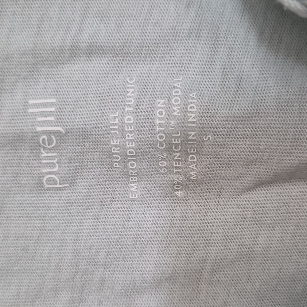 JJill Purejill Light Blue Embroidered Tunic - Picture 2 of 4